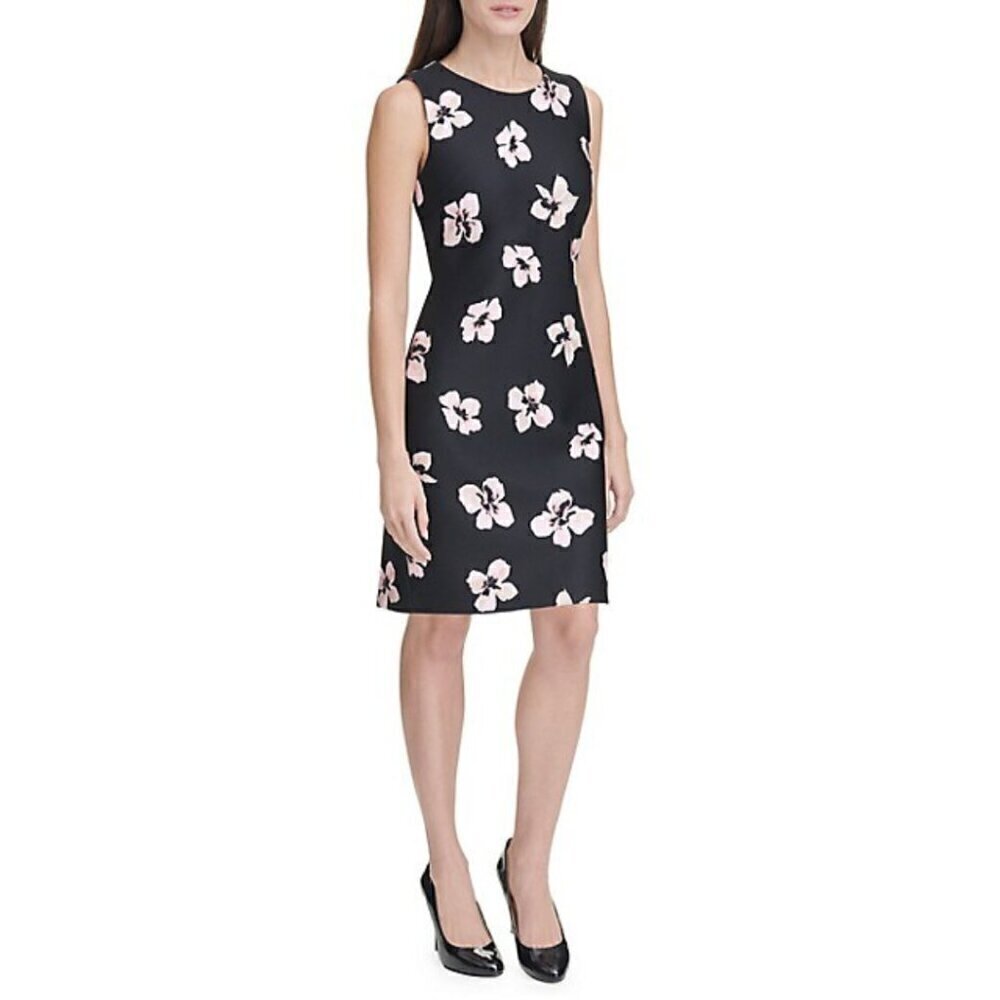 Tommy Hilfiger Collegiate Floral Scuba Sheath Dress Sz 16